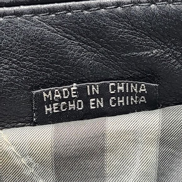 Members Only Jacket Mens Extra Large Black Genuine Leather Bomber Quilted Liner - Picture 6 of 10